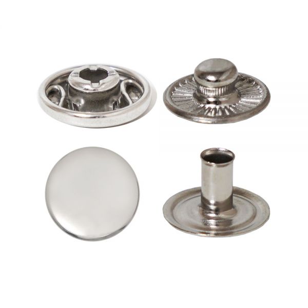 Spring Snap Button with Curved Flat Top Epoxy Cap